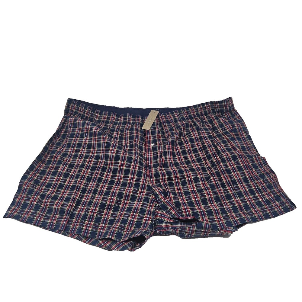 J CREW Men's Stretch Boxer Blue Red Plaid Size XXL K3290